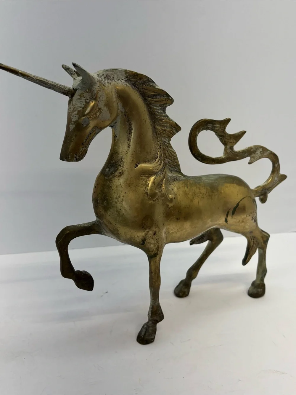 Vintage Solid Brass Unicorn Sculpture 11